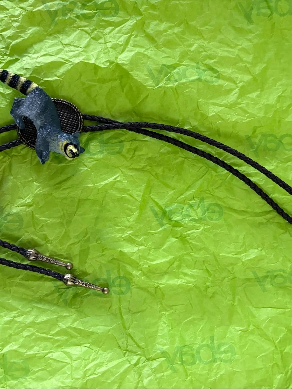 Raccoon Bolo Tie